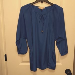 Michael Kors Blue Blouse, Large, Excellent Condition